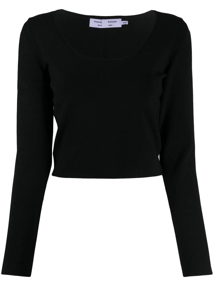 Proenza Schouler White Label scoop-neck long-sleeved jumper - Black Cover