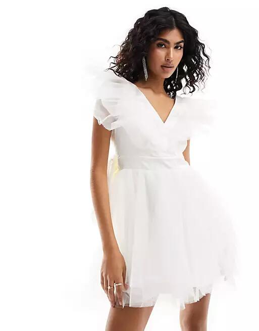 Ever New Bridal tulle mini dress in ivory-White Cover