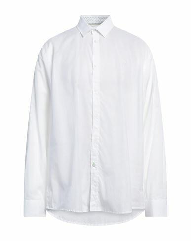 Trussardi Jeans Man Shirt White Size 17 ½ Cotton Cover