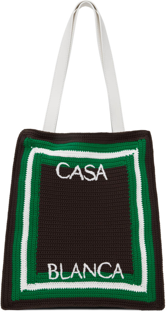 Casablanca Brown Scuba Crocheted Tote Cover