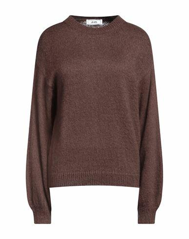 Jijil Woman Sweater Brown Acrylic, Mohair wool, Nylon Cover