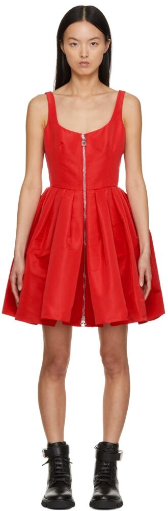 Alexander McQueen Red Zip Detail Dress Cover