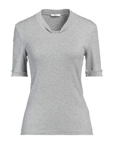 Peserico Woman T-shirt Light grey Cotton, Elastane Cover