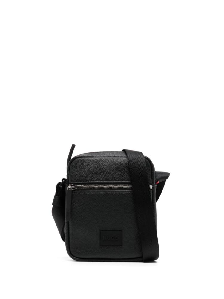 HUGO logo-appliqué messenger bag - Black Cover