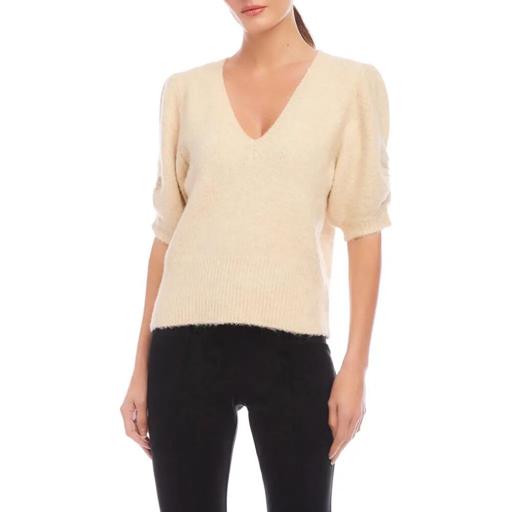 FIFTEEN TWENTY Bennett Puff Sleeve Sweater in Sand Cover