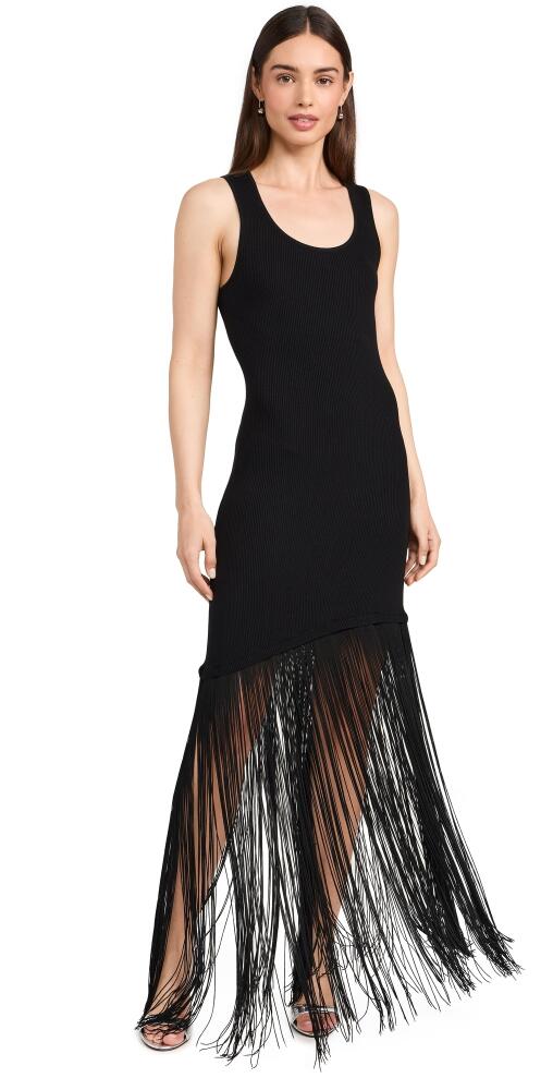 Le Superbe Fringe Hem Tank Dress Black Cover