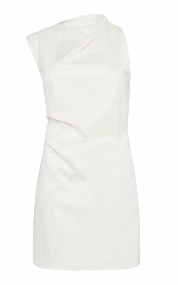 St. Agni - Asymmetric Cotton Mini Dress - White Cover