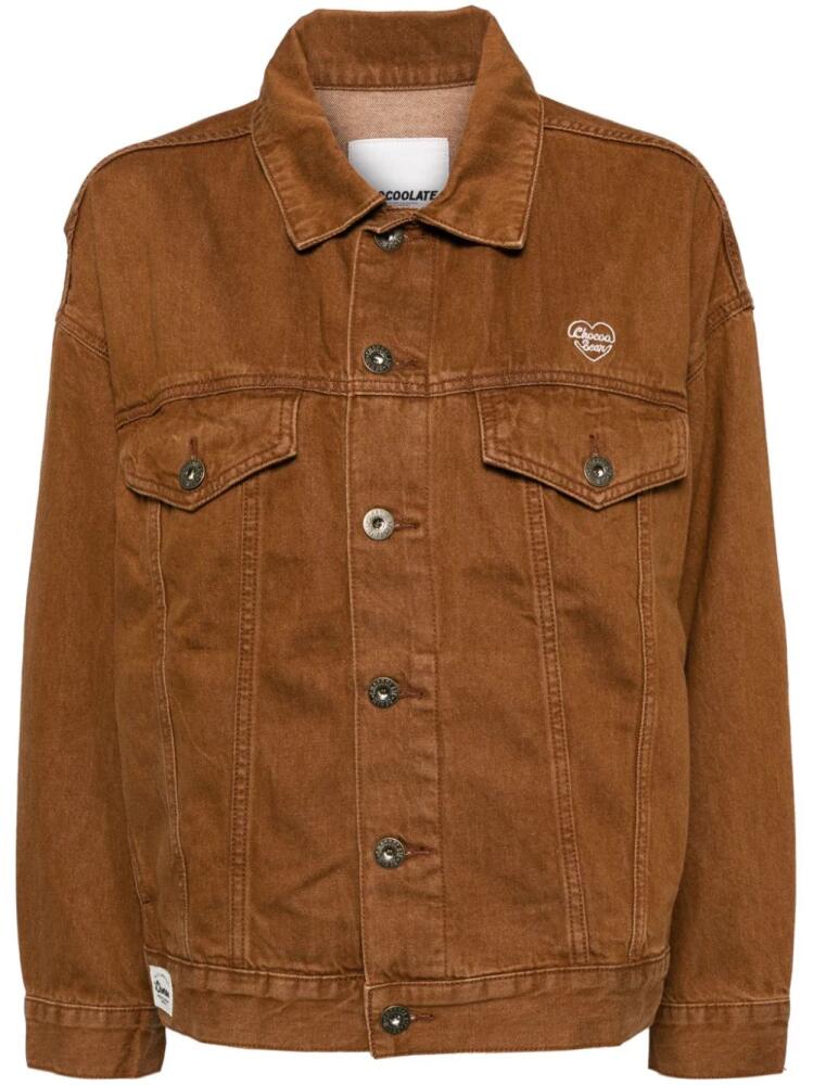 CHOCOOLATE cropped denim jacket - Brown Cover