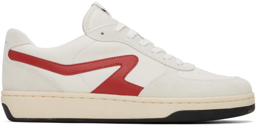 rag & bone Off-White & Red Retro Court Sneakers Cover