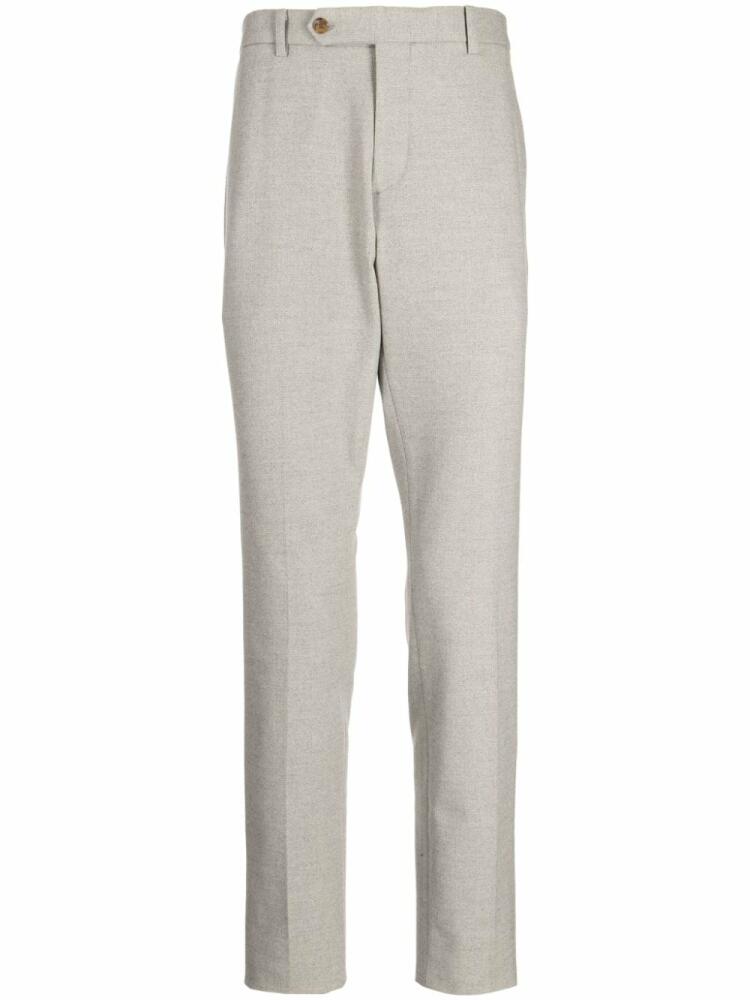 Man On The Boon. zigzag-pattern tailored trousers - Grey Cover