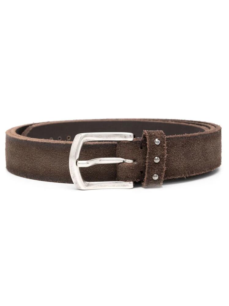 Boglioli stud-embellished buckle belt - Brown Cover