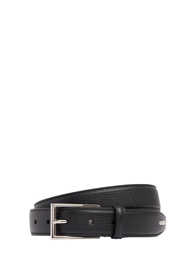 3cm Gucci Script Leather Belt Cover