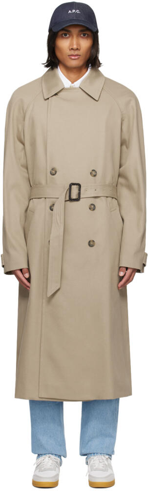 A.P.C. Beige Lou Trench Coat Cover