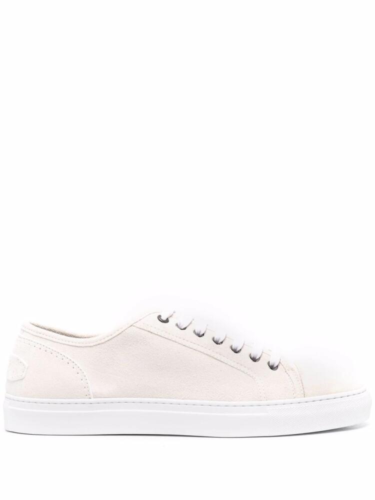 Brioni leather lace-up sneakers - White Cover