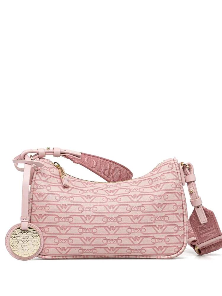 Emporio Armani monogram-pattern crossbody bag - Pink Cover