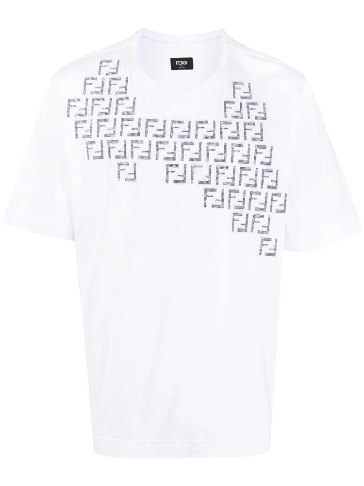 FENDI FF logo crew-neck T-shirt - White Cover