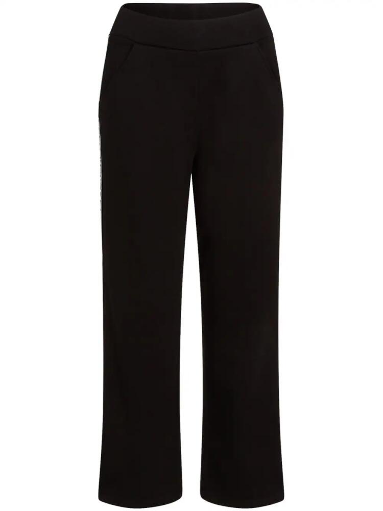 Karl Lagerfeld logo-tape wide-leg trousers - Black Cover