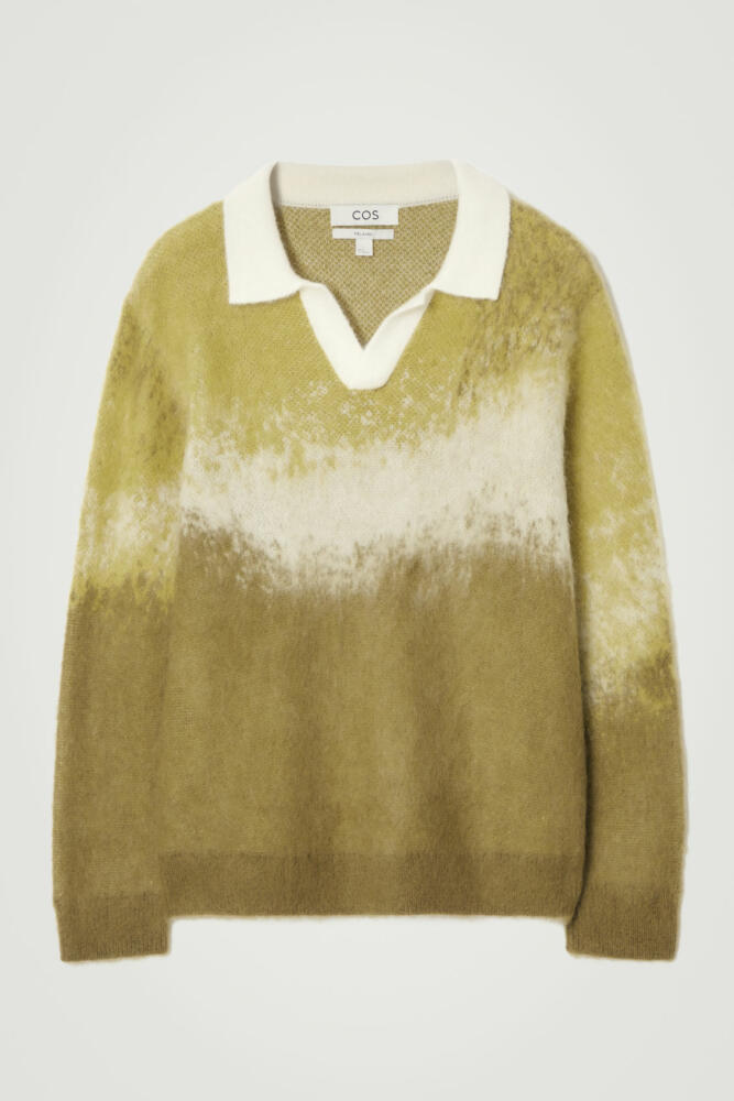 COS BRUSHED MOHAIR-BLEND POLO SWEATER Cover