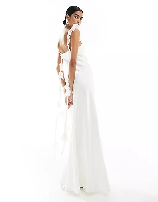 Ever New Bridal trailing rose maxi dress in ivory-White Cover