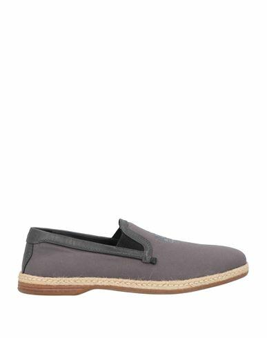 Dolce & gabbana Man Espadrilles Grey Leather, Textile fibers Cover