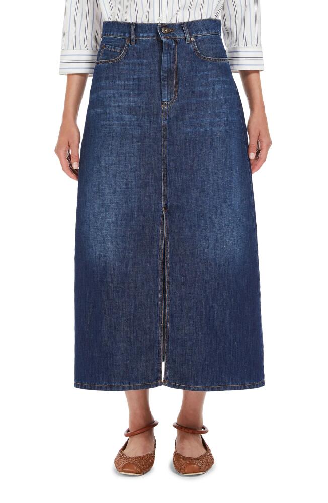 Weekend Max Mara Gelada Denim Maxi Skirt in Navy Cover