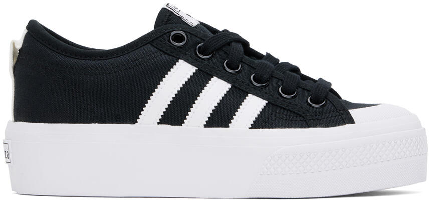 adidas Originals Black & White Nizza Platform Sneakers Cover