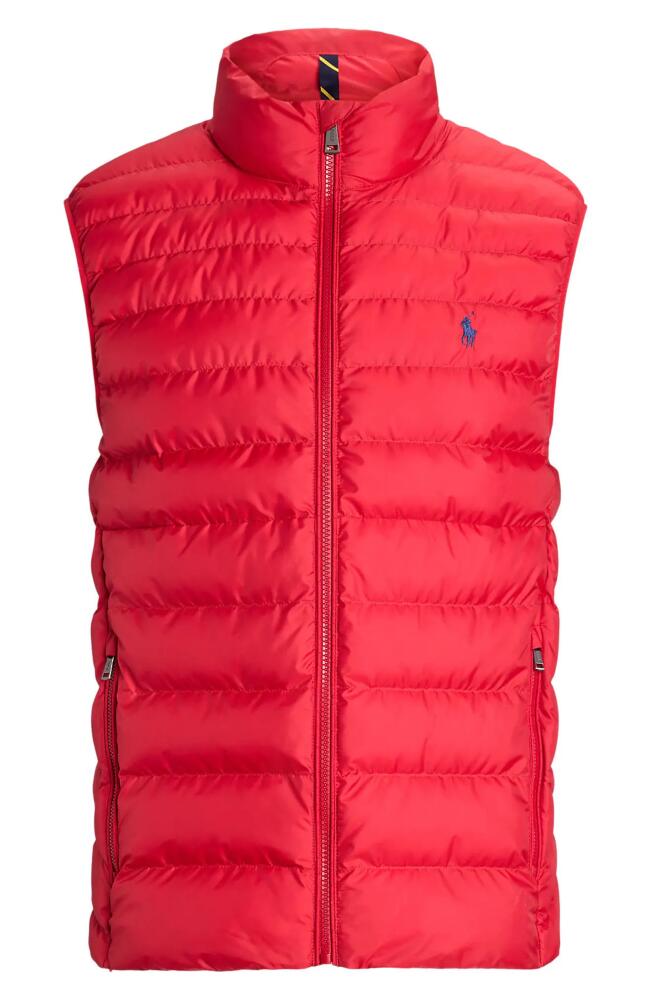 Polo Ralph Lauren Bright Terra Insulated Packable Recycled Polyester Puffer Vest in Rl 2000 Red Cover