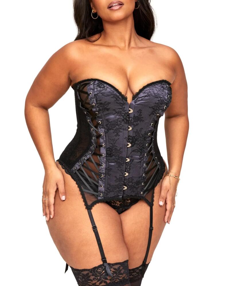 Adore Me Aurora Boned Corset & Thong Set in Black Cover