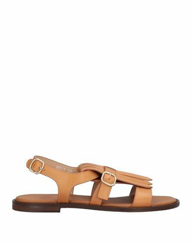 Doucal's Woman Sandals Camel Leather Cover