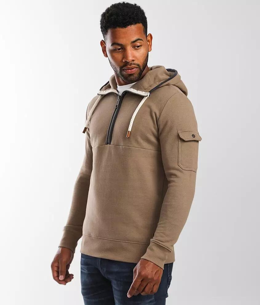 Outpost Makers Quarter Zip Hooded Sweatshirt Cover