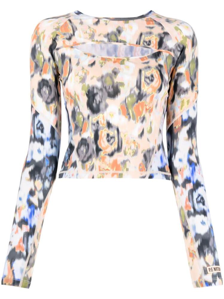 P.E Nation Visualise floral-print top - Multicolour Cover