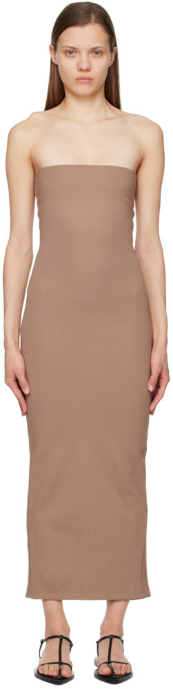 LESET Taupe Rio Midi Dress Cover