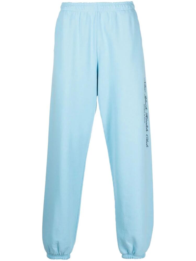 Sporty & Rich logo-print cotton track trousers - Blue Cover