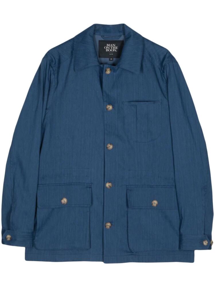 Man On The Boon. long sleeve field jacket - Blue Cover