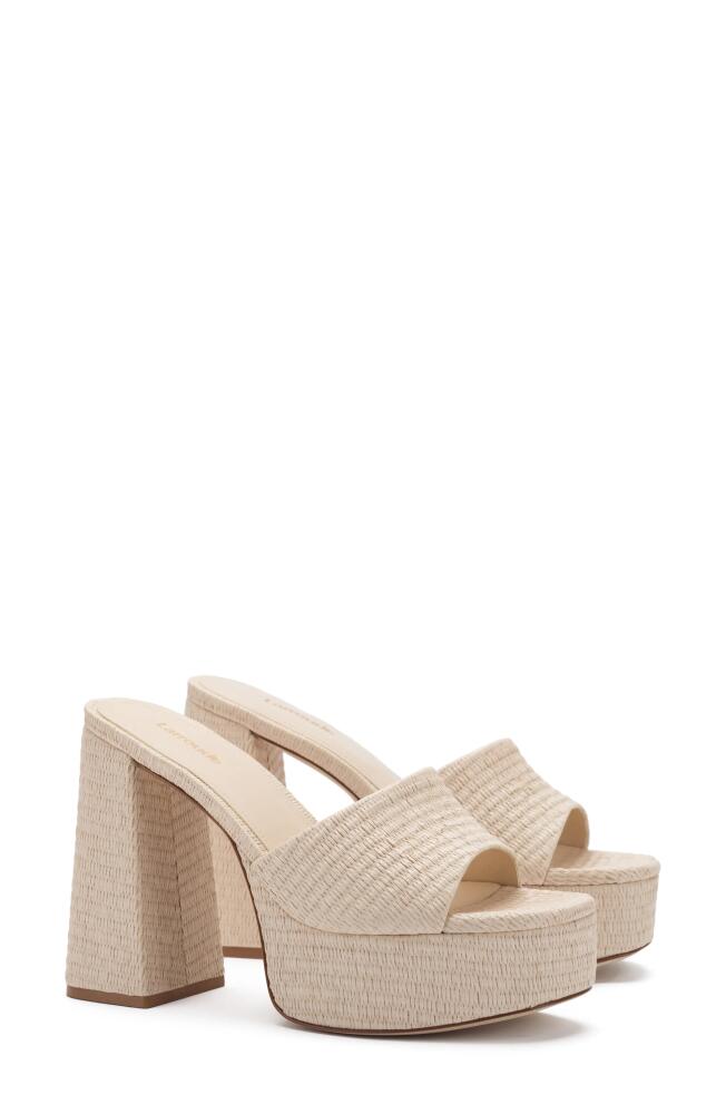 Larroudé Dolly Platform Sandal in Natural Cover