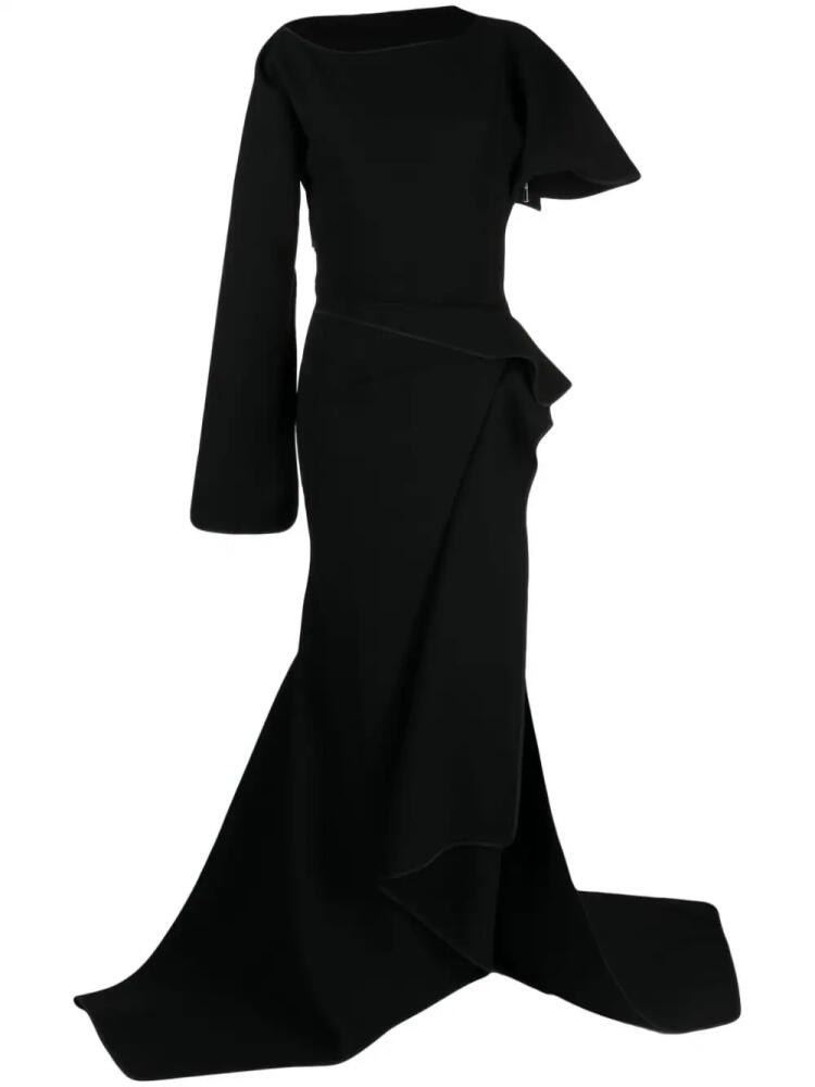 Maticevski asymmetric draped gown - Black Cover