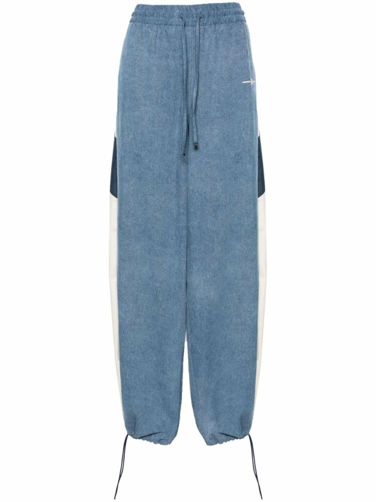 AMIRI drawstring chambray track pants - Blue Cover