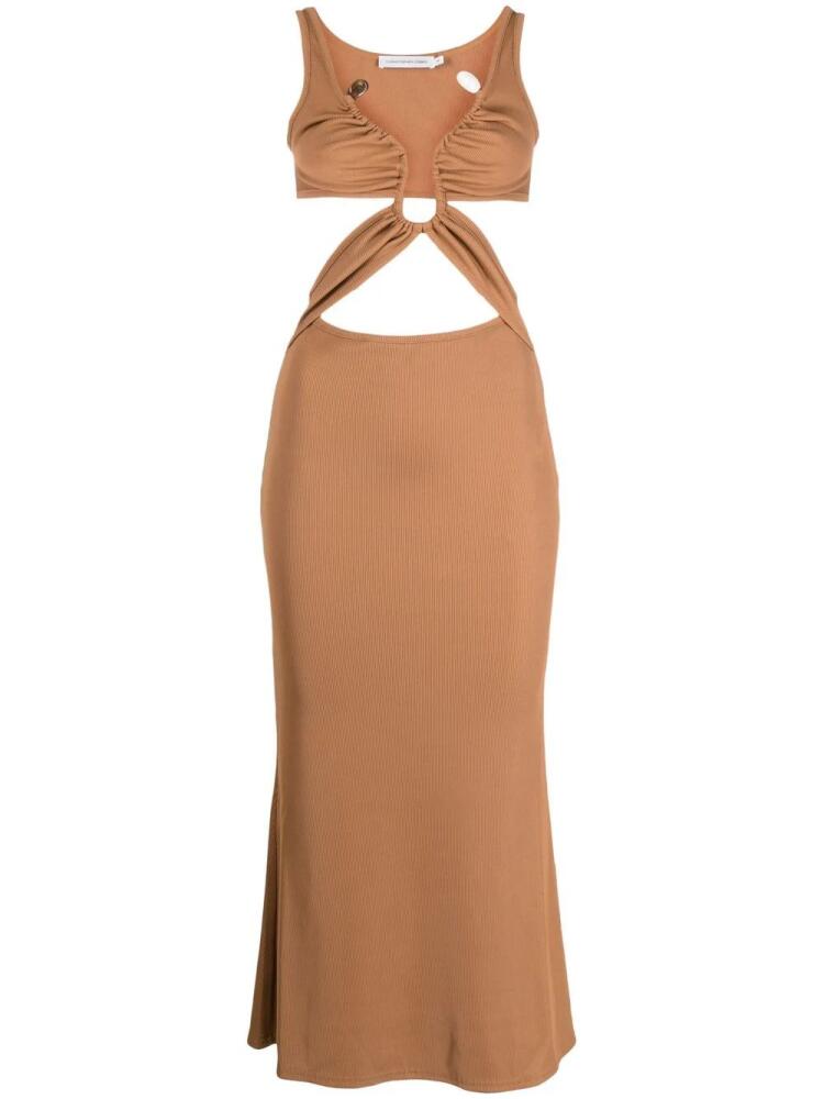 Christopher Esber sleeveless cut-out maxi dress - Brown Cover