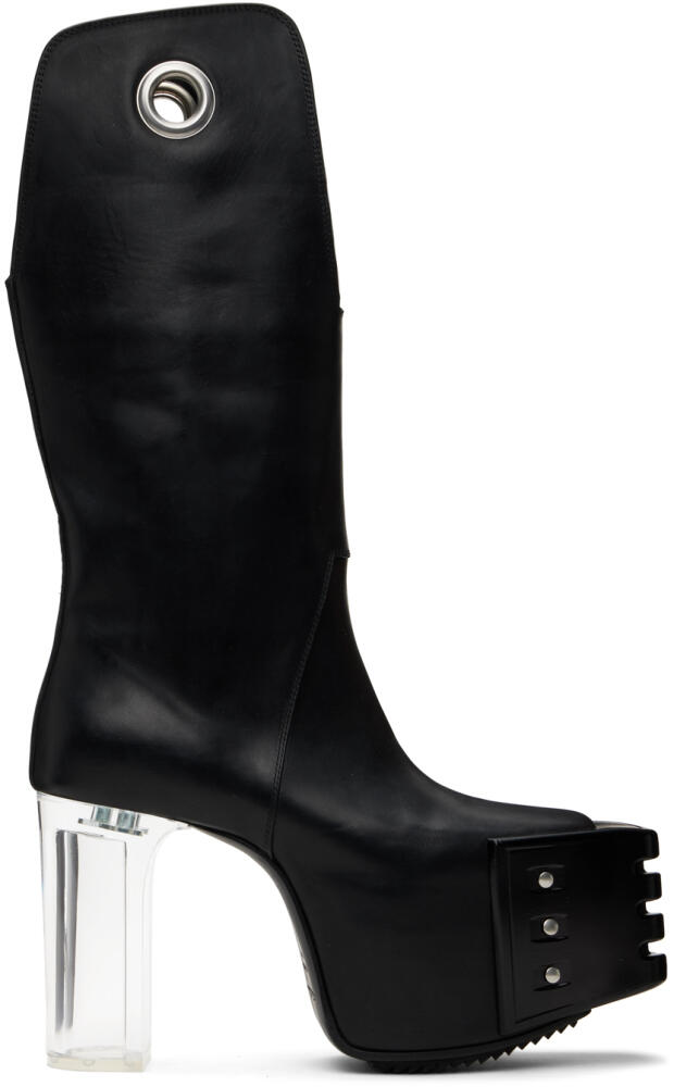 Rick Owens Black Kowboy Grill Platform 45 Boots Cover