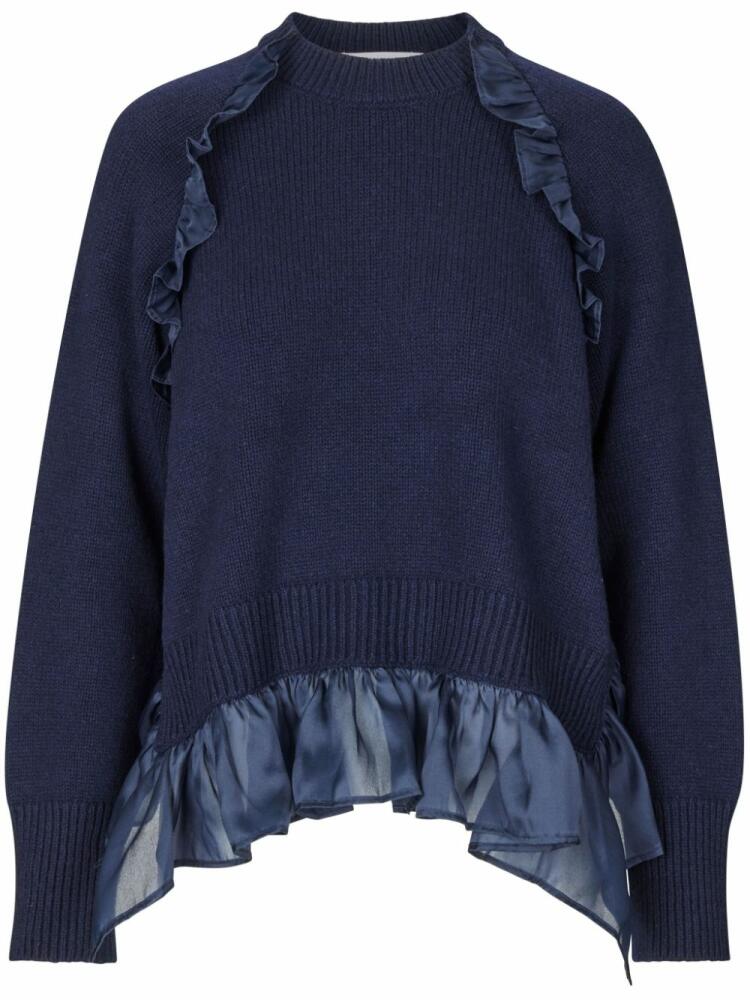 Cecilie Bahnsen Villy ruffled ribbed jumper - Blue Cover