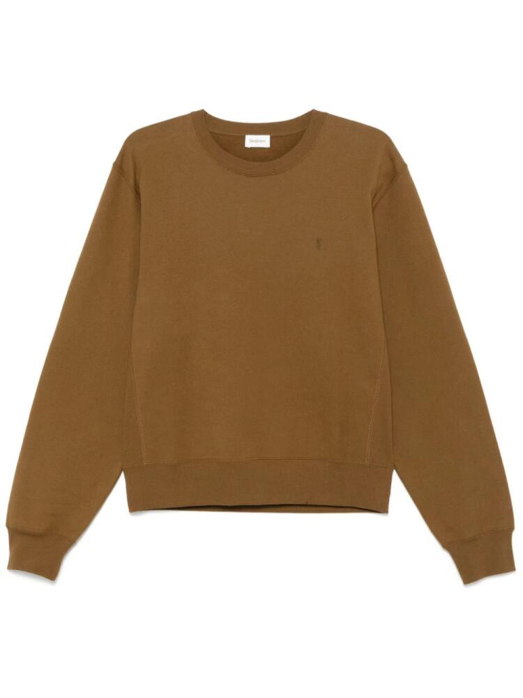 Saint Laurent logo-embroidered sweatshirt - Brown Cover