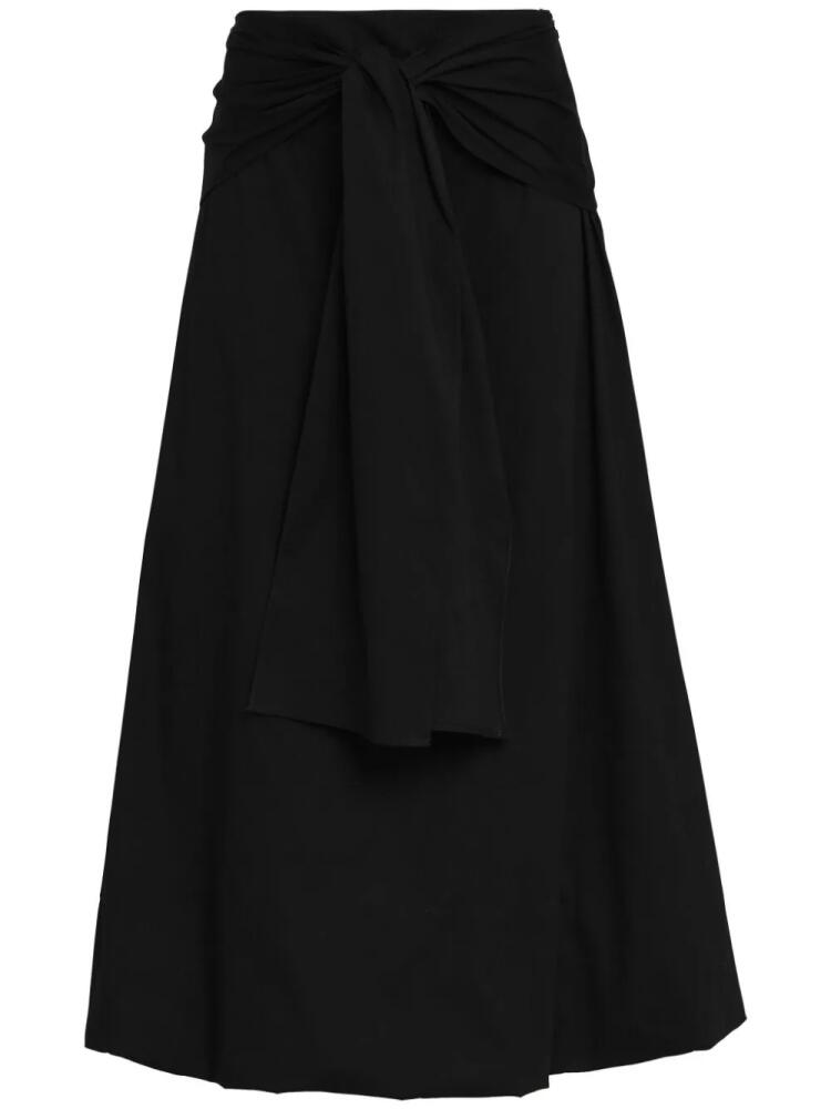 Uma | Raquel Davidowicz knot-detail A-line skirt - Black Cover