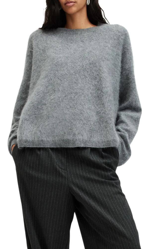 AllSaints Rebel Cashmere Crewneck Sweater in Grey Marl Cover