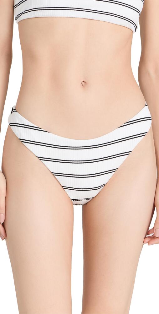 Madewell Carp Bikini Bottoms in Stripe Rib Double Stripe Lighthouse Cover