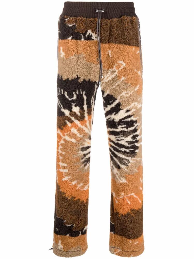 AMIRI tie-dye faux shearling trousers - Orange Cover