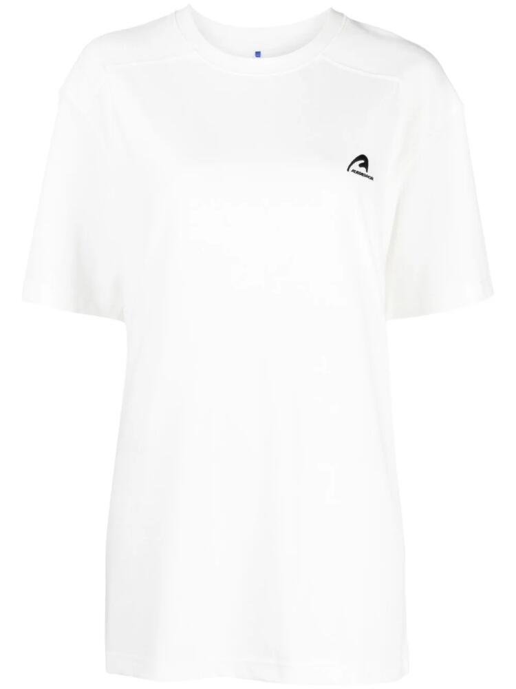 Ader Error embroidered-logo cotton T-Shirt - White Cover