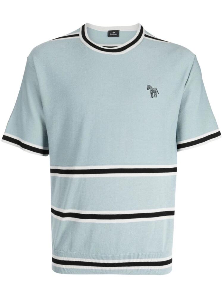 Paul Smith Zebra striped T-shirt - Blue Cover