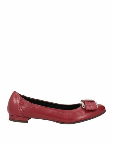 Anna F. Woman Ballet flats Brick red Soft Leather Cover