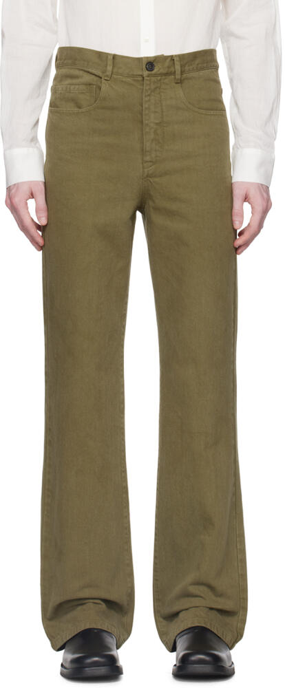 Nili Lotan Khaki Claudio Trousers Cover