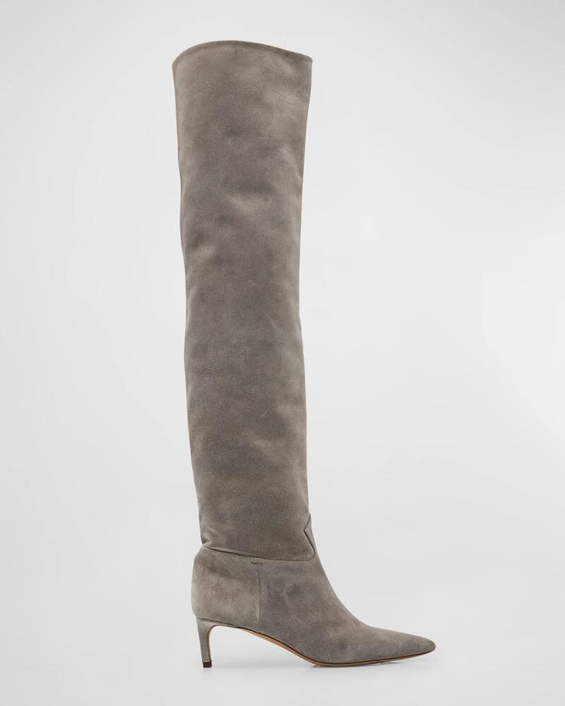 Ulla Johnson Carolina Suede Over-The-Knee Boots Cover